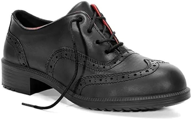Elten Damen Sicherheitshalbschuh Officer Lady ESD S2 aus Rindleder in Schwarz, Größe 36 - Bild 1