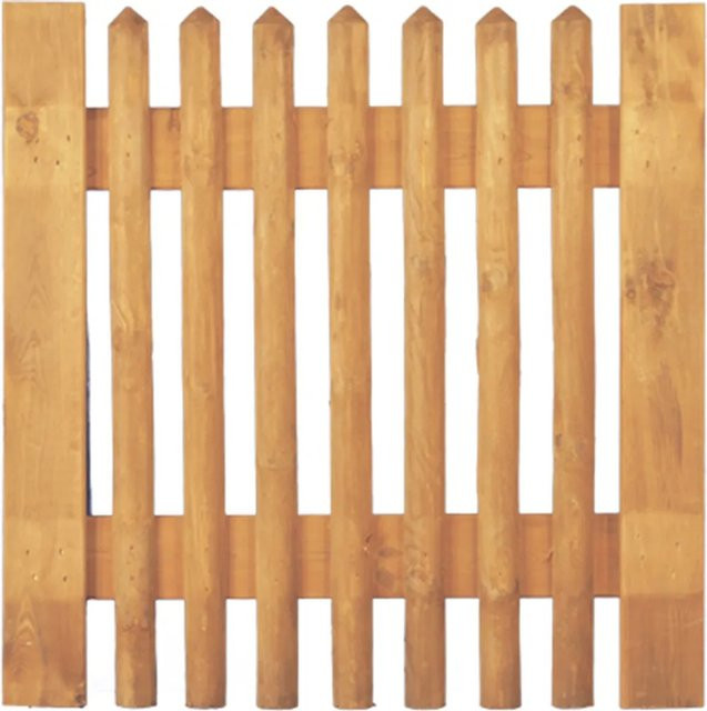 T & J Einzeltor für Senkrechtzaun aus Kiefer und Fichte, braun, B/H: 100 x 100 cm - Bild 1