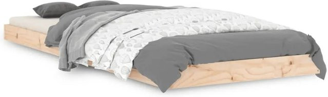 vidaXL Massivholzbett aus Kiefer in Braun, B/L: 75 x 190 cm - Bild 1