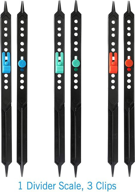 Proportionaler Skalenkreis-Zeichenkreis aus Kunststoff in Schwarz, 25,4 cm Zeichenwerkzeug für Künstler und Profis - Bild 1