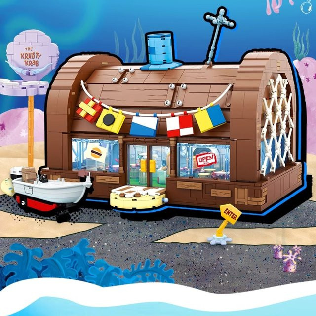 AREA-X Spongebob Krusty Krab Bausteine, Bunt / Mehrfarbig - Bild 1
