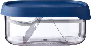 Mepal Fruchtbox Take a Break Nordic Denim in Blau Transparent mit Besteck und auslaufsicherem Snap-Lid - Bild 1