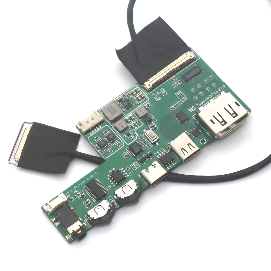 Dykbcells USB Typ-C und DisplayPort zu EDP Treiberplatine für 2K 4K LCD-Projektionsbildschirme, 30-Pin oder 40-Pin, 60Hz bis 165Hz, Farbe: Grün - Bild 2
