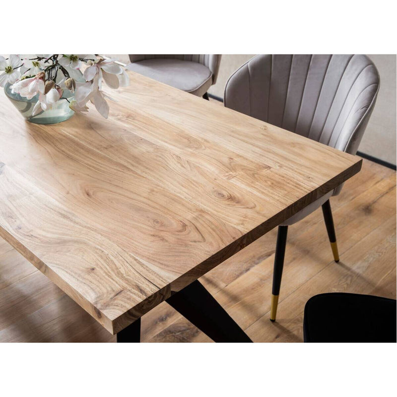 Esstisch aus Akazie Massivholz in Braun im Loft-Stil, B/H/T: 200 x 76 x 100 cm - Bild 5