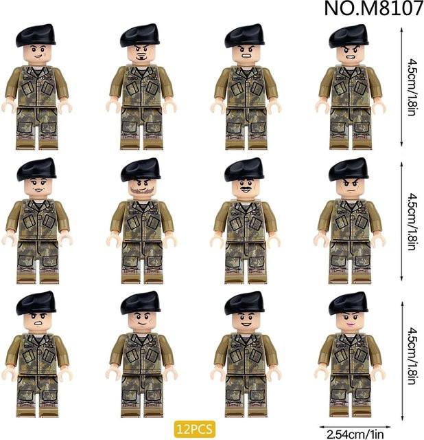 Baustein Minifiguren Luftlandedivision Longyan Spezialkräfte, ab 14 Jahren - Bild 1
