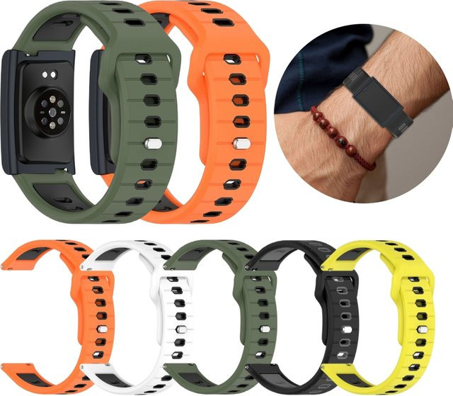Huami Amazfit Helio Uhrenarmband, Silikon, 22 mm, Schwarz, Unisex - Bild 1
