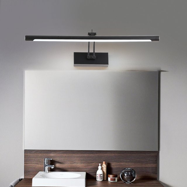 Homocean LED Wandspiegel mit Wandleuchte aus Metall in Chrom und Gold/Messing für das Badezimmer - Bild 1