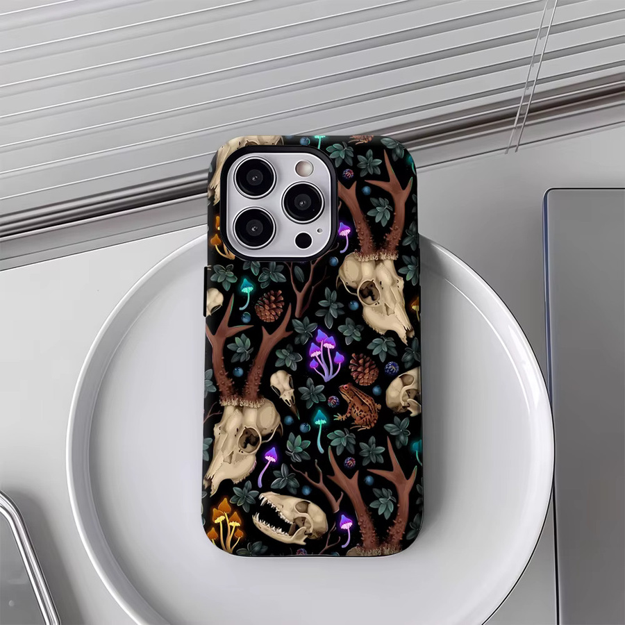 Mystic Forest Handyhülle für iPhone 17 16 15 14 13 12 Pro Max Plus mit doppelschichtiger Rückseite in Multicolour - Bild 4