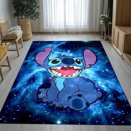 LjqEight Kawaii Cartoon S-Stich Bereichsteppich, rutschfester und waschbarer Teppich aus Polyester für Kinderzimmer und Wohnzimmer, B/B: 80 x 120 cm, Mehrfarbig