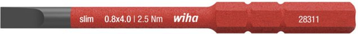 Wiha Torque Wechselklinge Schlitz 4 mm, Länge: 75 mm, Rot - Bild 2