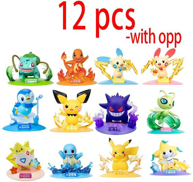 Yiran toy 1 Pokémon Action-Figuren Pikachu, 12-teiliges Set, ab 14 Jahren - Bild 1
