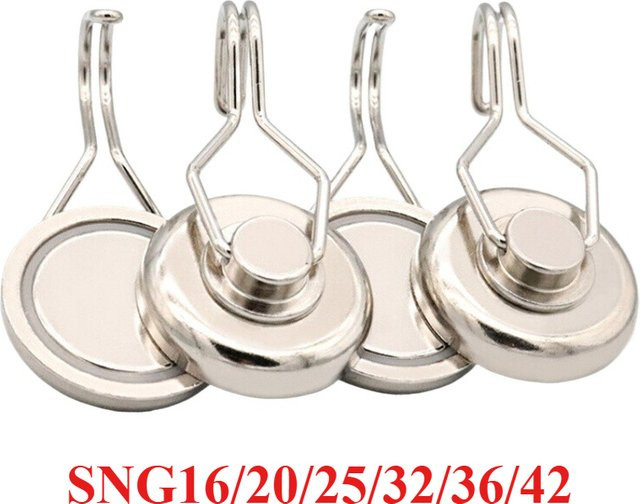 U-POLEMAG Drehbare Magnethaken ohne Bohren zur Wandmontage und Schlüsselorganisation in verschiedenen Größen D16 bis D42 - Bild 1