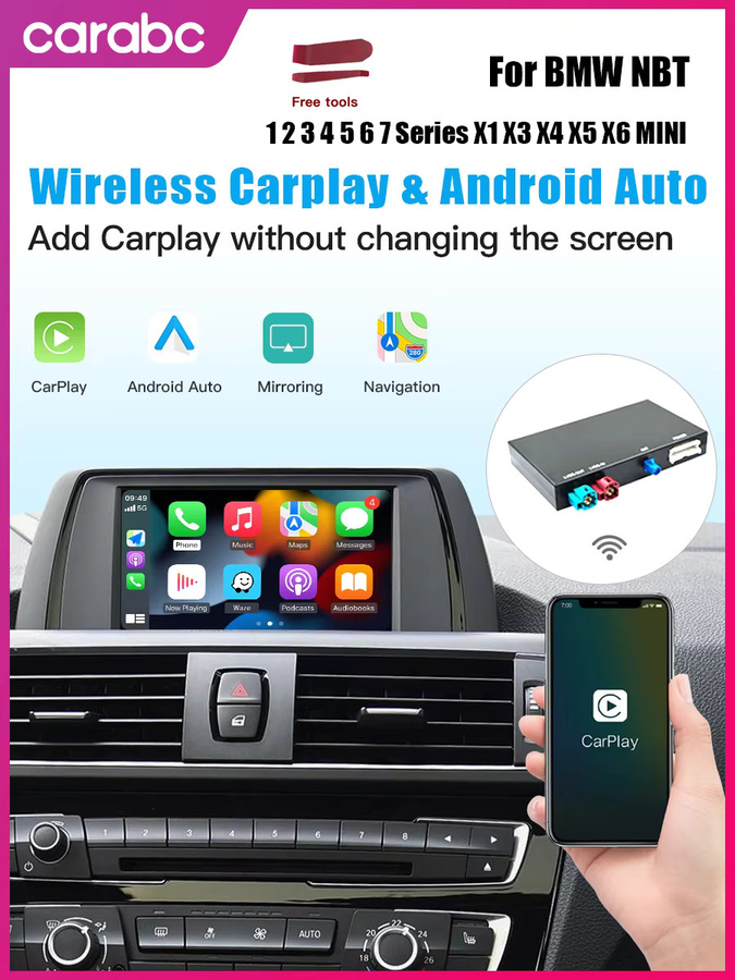 CARABC Wireless CarPlay Modul für BMW NBT System und MINI in Schwarz - Bild 6