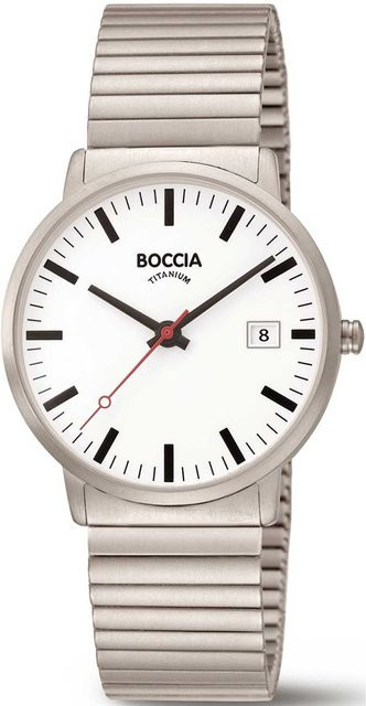 Boccia Herrenuhr, Quarz, Titan, 38 mm, Weiß, 5 ATM - Bild 1