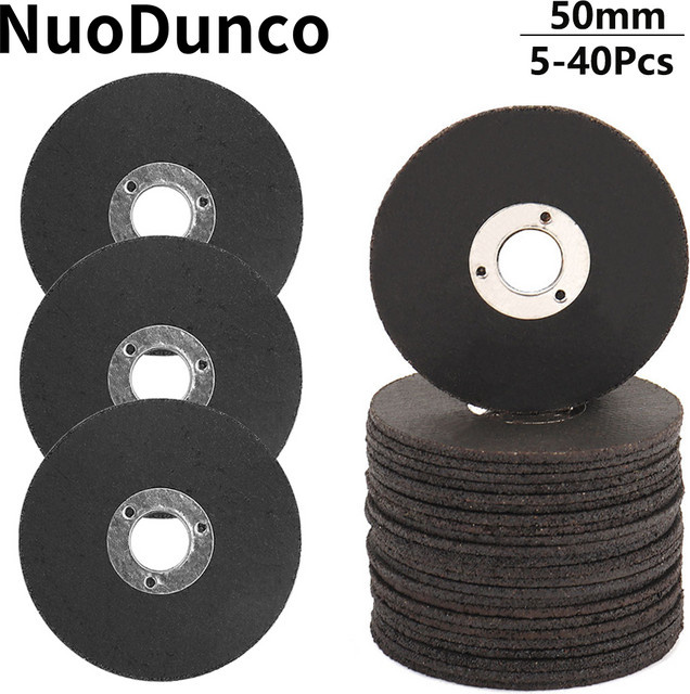 NuoDunco Mini Metall Trennscheibe 2 Zoll Kreisförmiges Harz Sägeblatt in Schwarz für Winkelschleifer und Drehwerkzeuge zum Schneiden von Metall, Holz und Edelstahl - Bild 1