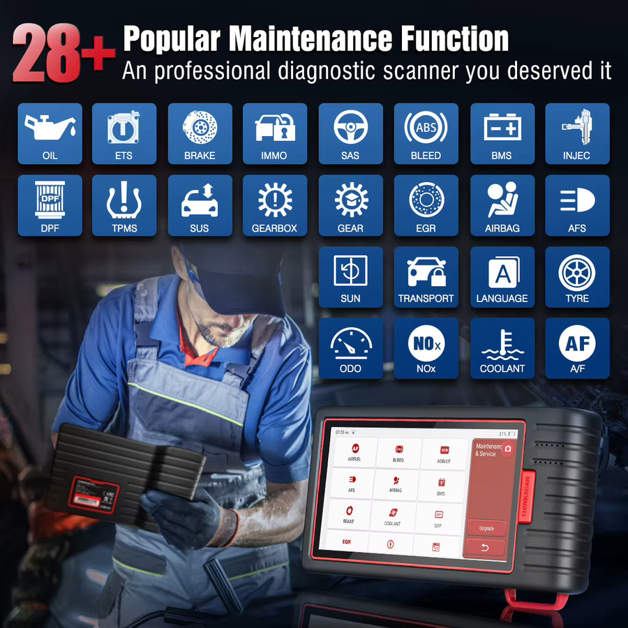 THINKCAR ThinkScan Max 2 OBD2-Diagnosetool in Schwarz mit CANFD-Unterstützung für ECU-Codierung, DPF- und IMMO-Reset sowie GM 2023 AF Funktionen - Bild 2