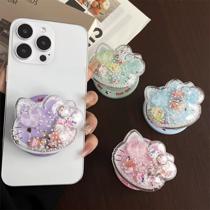 Sanrio Hello Kitty Magnetischer Quicksand Telefonständer für Samsung S26 Ultra und Android, faltbarer Handyhalter in Multicolour - Bild 2