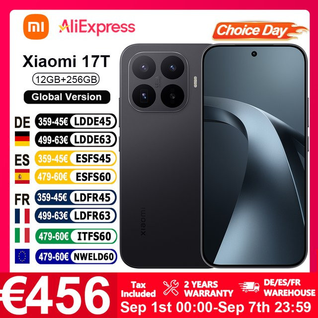 Xiaomi 17T Smartphone 5G Purple mit 6,59 Zoll Display, MediaTek Dimensity 8500-Ultra, 6500mAh Akku und Leica Kamera - Bild 1