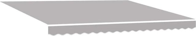 Furnicato Markisen Ersatzstoff aus Polyester mit Volant, Hellgrau, B: 400 cm, H: 400 cm, T: 200 cm - Bild 1