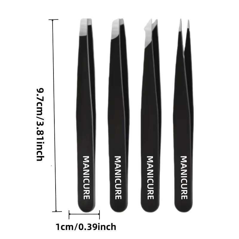 Ouriner Augenbrauen-Pinzetten-Set und Wimpernklammer, Edelstahl, Unisex - Bild 3