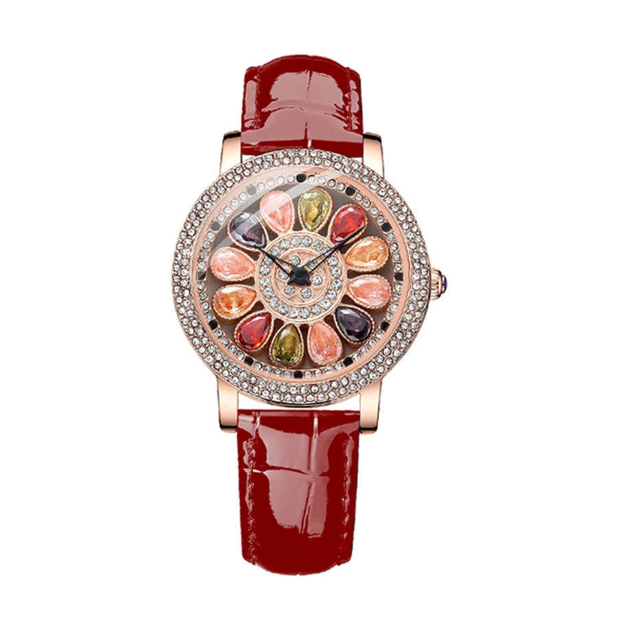 CAROTIF Armbanduhr Quarz, Roségold, Schwarz, Diamantbesetzt, Damen - Bild 5