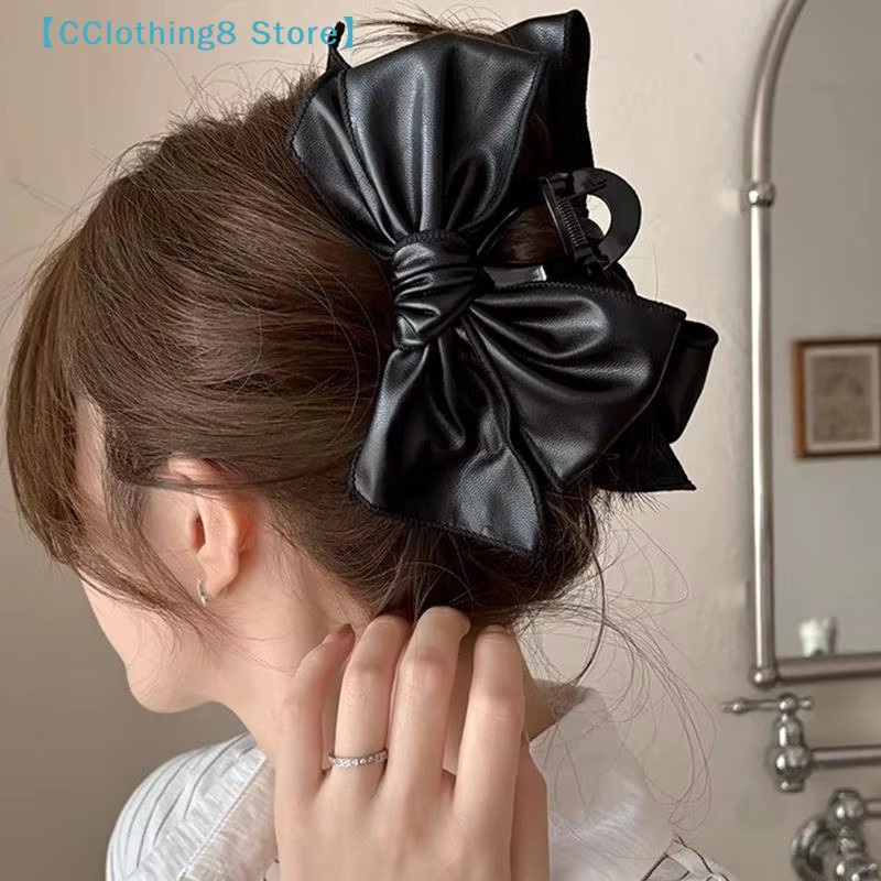 AliS8 Haarschleifenclip aus Leder, Haarklammern - Bild 2