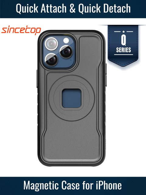 Sincetop Magnetische und stoßfeste Hülle für iPhone 17, 16, 15, 14 und iPhone Air Pro Max mit Schnellmontage-Adapter für die Sincetop Mount Series Q - Bild 1
