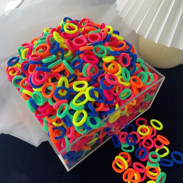 Haargummis Nylon, elastisch, bunt, Kinder - Bild 1