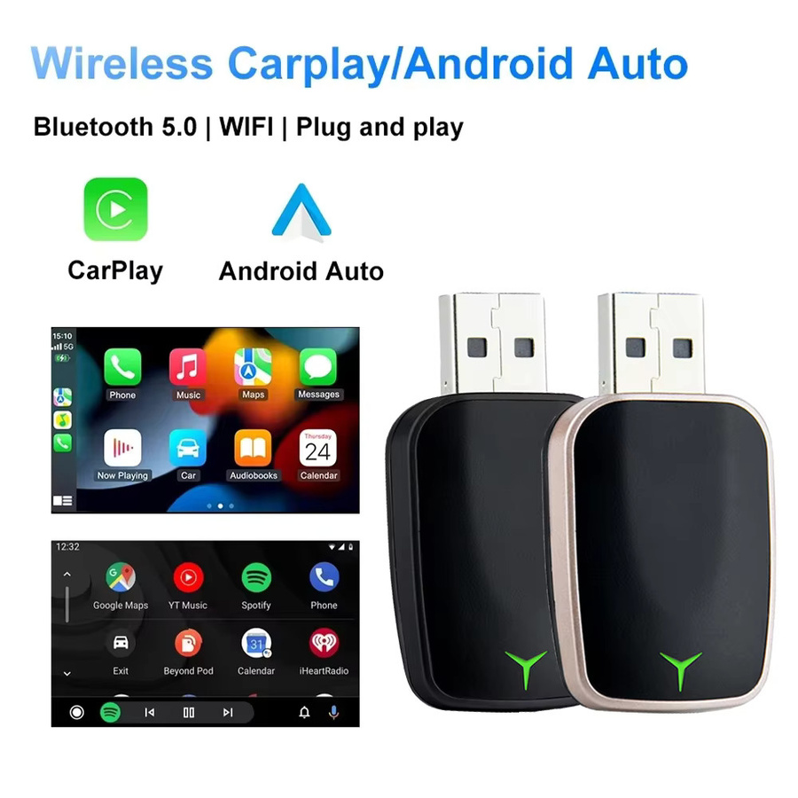 2-in-1 Smart Mini Box Kabelloser CarPlay und Android Auto Adapter mit Wi-Fi und Bluetooth in Schwarz - Bild 5