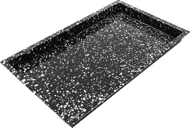 Schneider Backblech GN 1/1 aus Granit-Emaille, rechteckig, schwarz/weiß, B: 32,5 cm, T: 53 cm, H: 4,5 cm - Bild 1