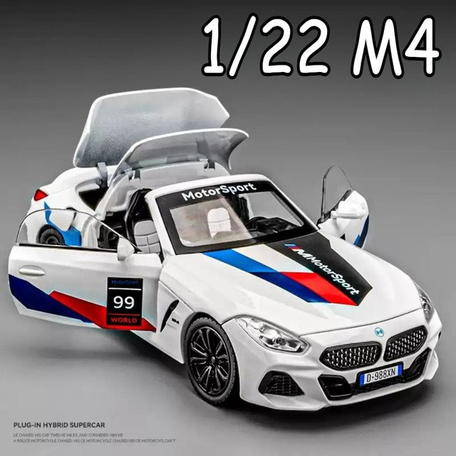 MAKEDA Z4 I8 Diecast Spielzeug Auto, 1:22, Metall, mit Licht und Sound - Bild 1