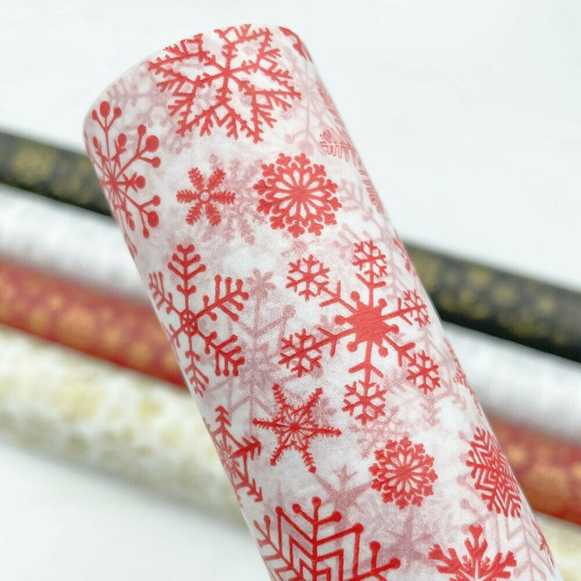 10 Blatt Seidenpapier mit Schneeflocken-Design in Schwarz für Weihnachts- und Geschenkverpackungen, B: 50 cm, H: 75 cm oder B: 50 cm, H: 35 cm - Bild 1