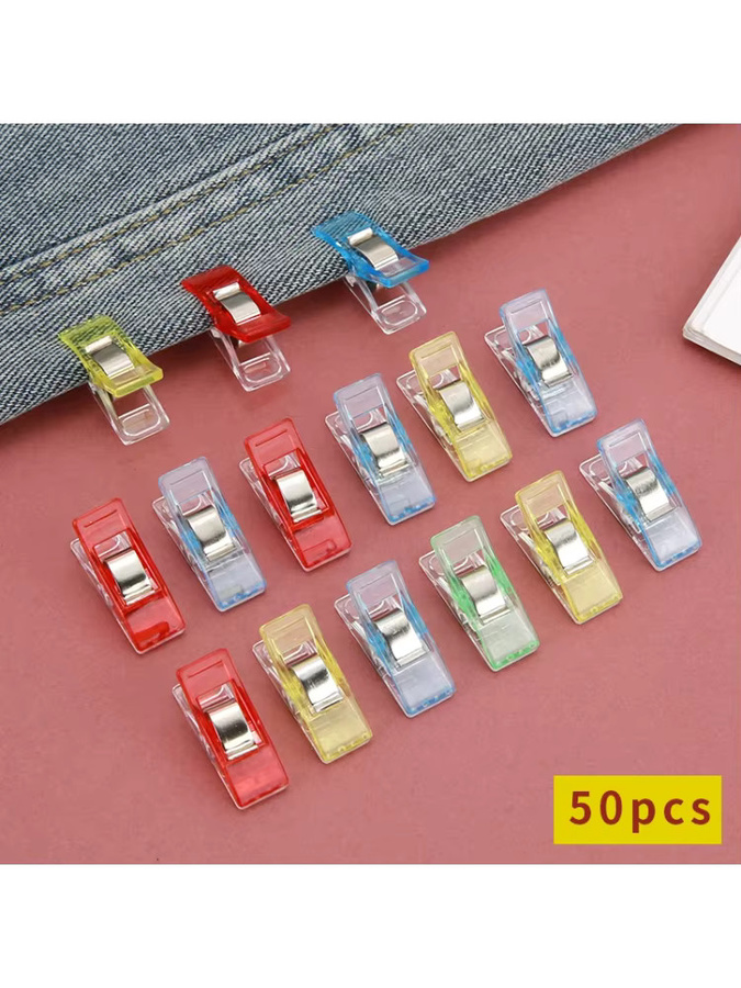 Bunte Mehrzweck-Nähteclips aus Kunststoff für Handwerk, Häkeln und Stricken, Multicolor - Bild 2