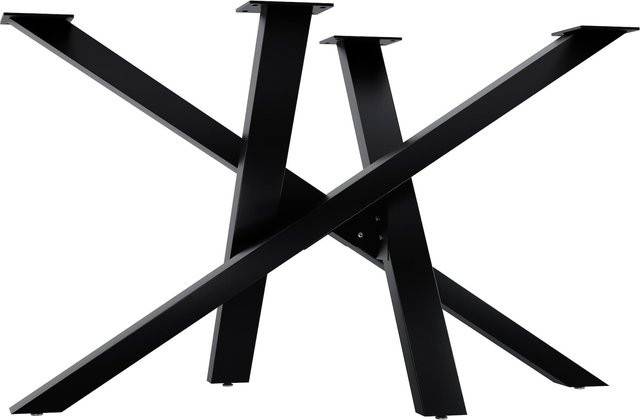 CLP Tischbeine Finney aus Metall in Schwarz, Tischgestell aus pulverbeschichtetem Stahl für DIY-Esstische, Höhe: 72 cm - Bild 1