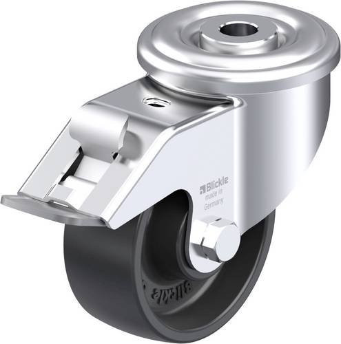 Blickle LER-PP 80R-FI Stahlblech-Lenkrolle in Silber, Rad-Durchmesser: 80 mm, Tragfähigkeit: 120 kg - Bild 1