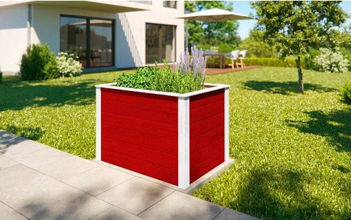 WEKA Hochbeet aus Fichtenholz in Rot, B/T/H: 100 x 69 x 71 cm - Bild 2