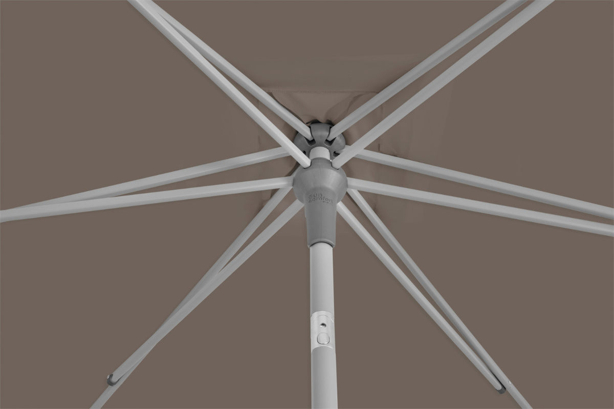 Suncomfort by Glatz Sonnenschirm Pop Up 250 mit Mittelmast aus Aluminium in Beige und Grau, Durchmesser: 250 cm, Höhe: 239 cm - Bild 2