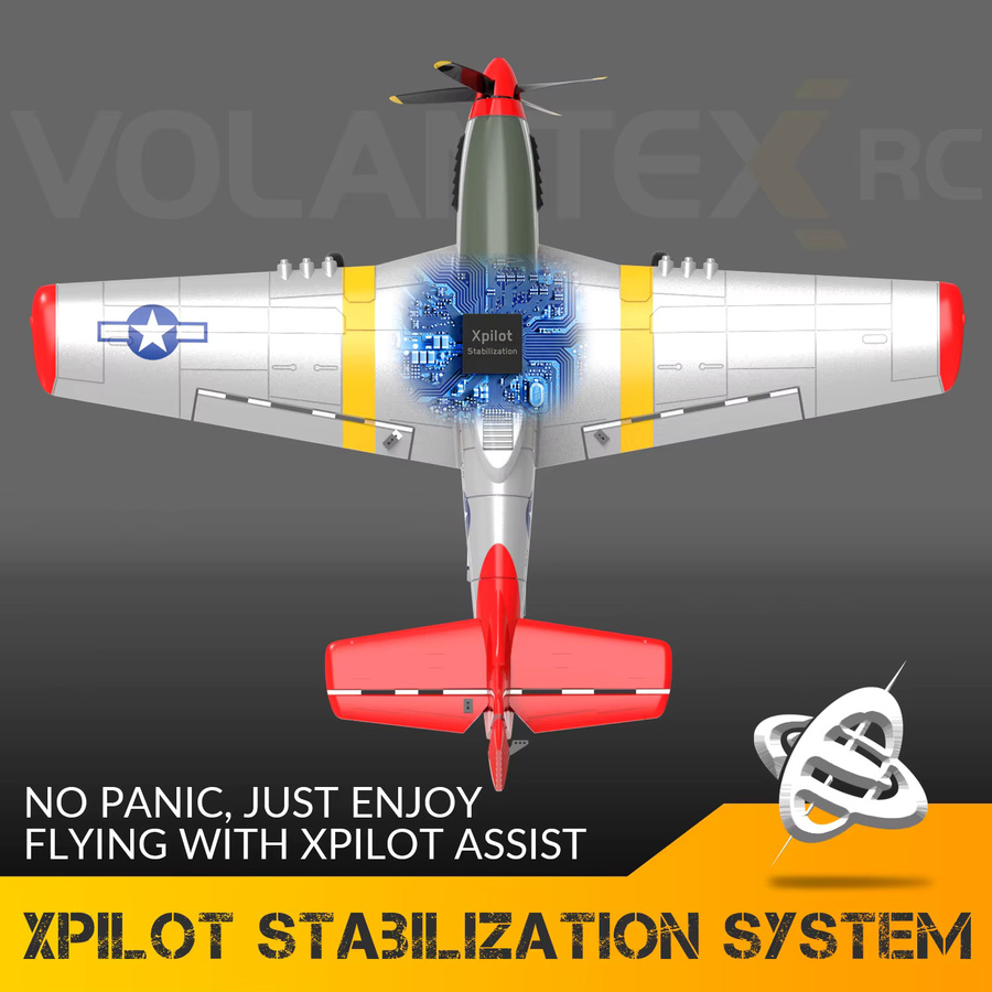 Volantex RC P-51 P51D Mustang, RC Flugzeug, 400mm Spannweite, RTF - Bild 3