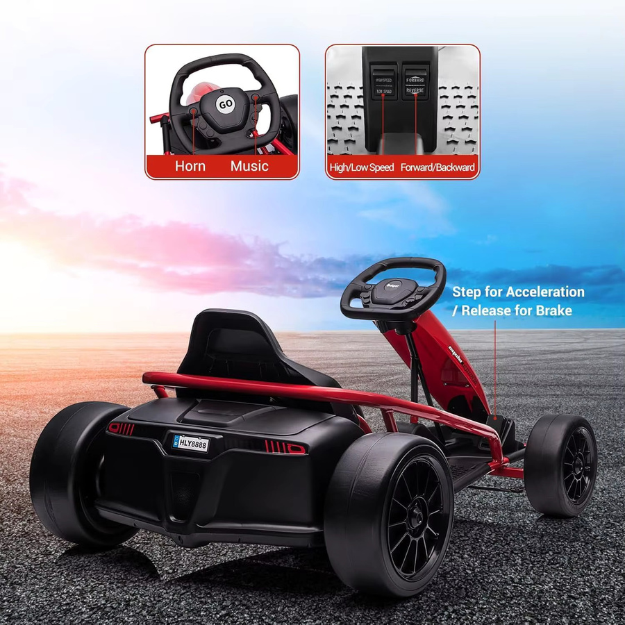 HiMISS Kinder-Go-Kart, Elektroauto, Drift-Kart, ab 8 Jahren - Bild 6