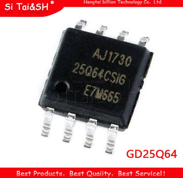 10 Stück Si Tai&SH GD25Q64CSIG SOP8 Speicherchips in Schwarz - Bild 1