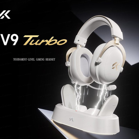 MCHOSE V9 Turbo Wireless Gaming Headset Over-Ear mit Mikrofon in Weiß
