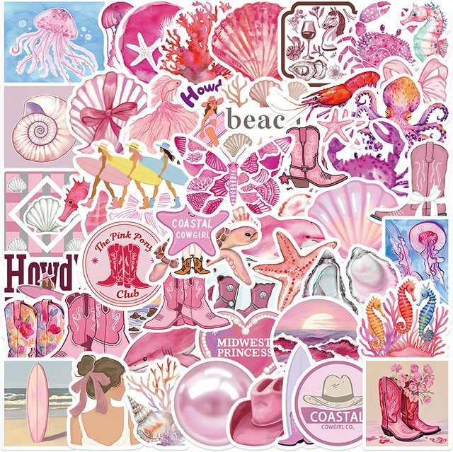 Charile Aufkleber, rosa, 10-teiliges Set - Bild 1