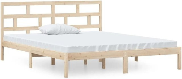 vidaXL Massivholzbett aus Kiefer in Braun, B/T/H: 120 x 200 x 126 cm - Bild 1