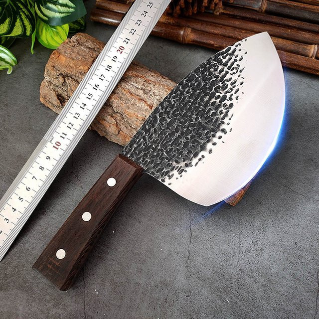 InLeung Fischfiletmesser aus Edelstahl mit handgeschmiedeter Klinge und Holzgriff in Silber - Bild 1
