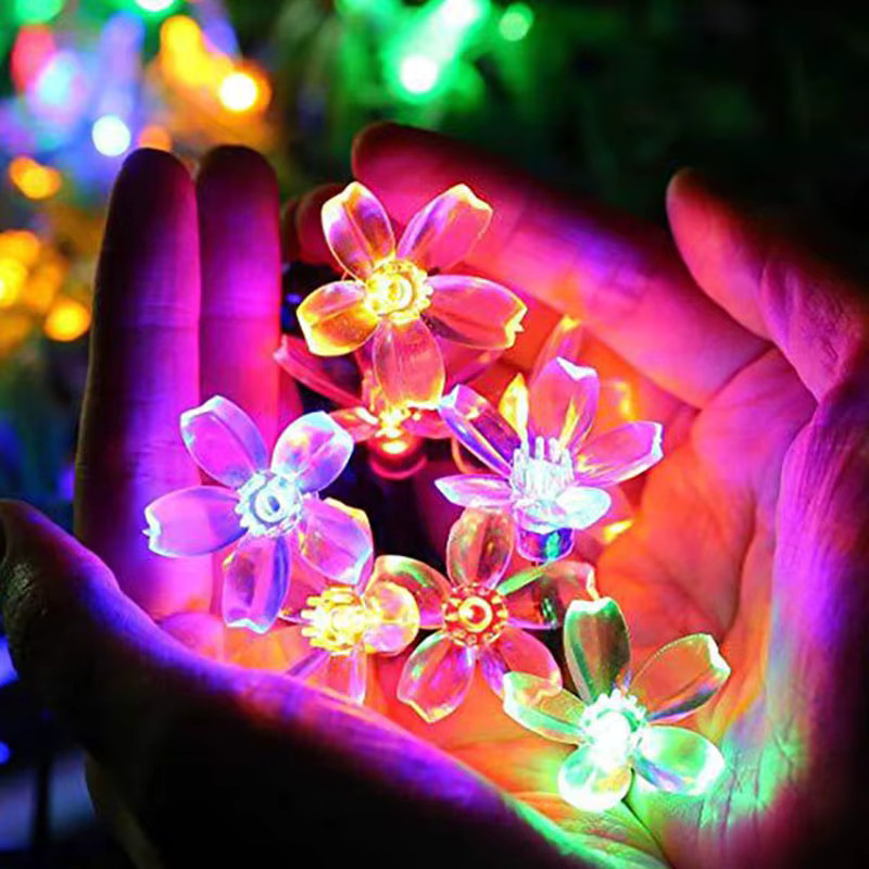 Wasserdichte Kirschblüten-Lichterkette mit LED für Party und Hochzeit, batteriebetrieben - Bild 3