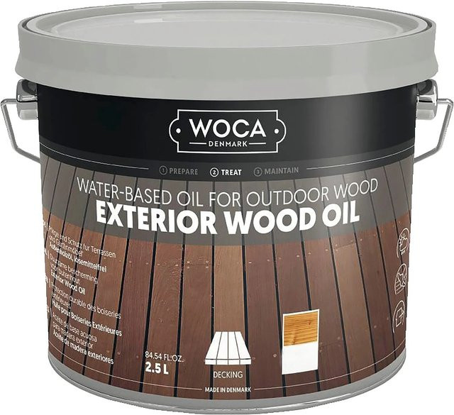 Woca Exterior Holzpflegeöl für Terrassen und Gartenmöbel mit UV-Schutz in Anthrazit, 2,5 l - Bild 1
