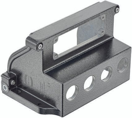 HARTING Anbaugehäuse 09 40 124 2443 09401242443 aus Aluminium in Schwarz - Bild 1