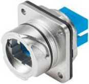 Weidmüller LWL-Steckverbinder IE-BS-V01M-SCRJ-SM Kupplung für Ethernet/LAN in Silber aus Metall - Bild 1