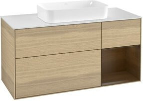 V&B Waschtischunterschrank Finion mit Wandbeleuchtung in Weiß, Breite: 120 cm, Tiefe: 50,1 cm, Höhe: 50,1 cm - Bild 1