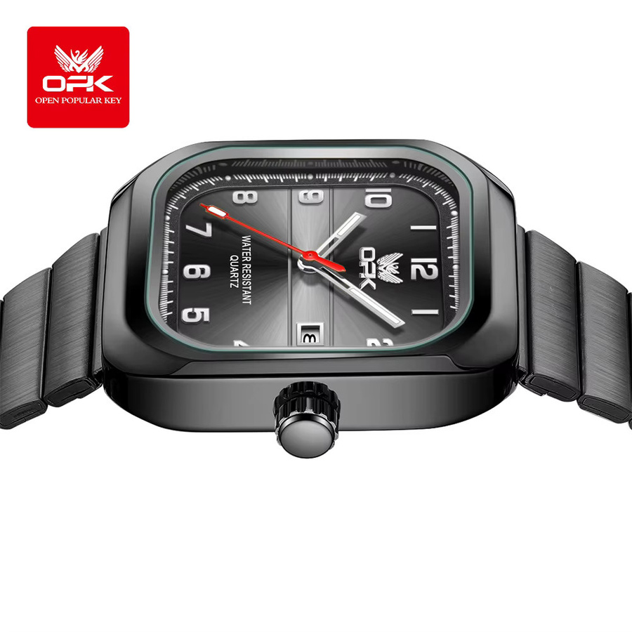 OPK Armbanduhr, Digitaluhr, Quarz, Edelstahl, Silber, Herren - Bild 3